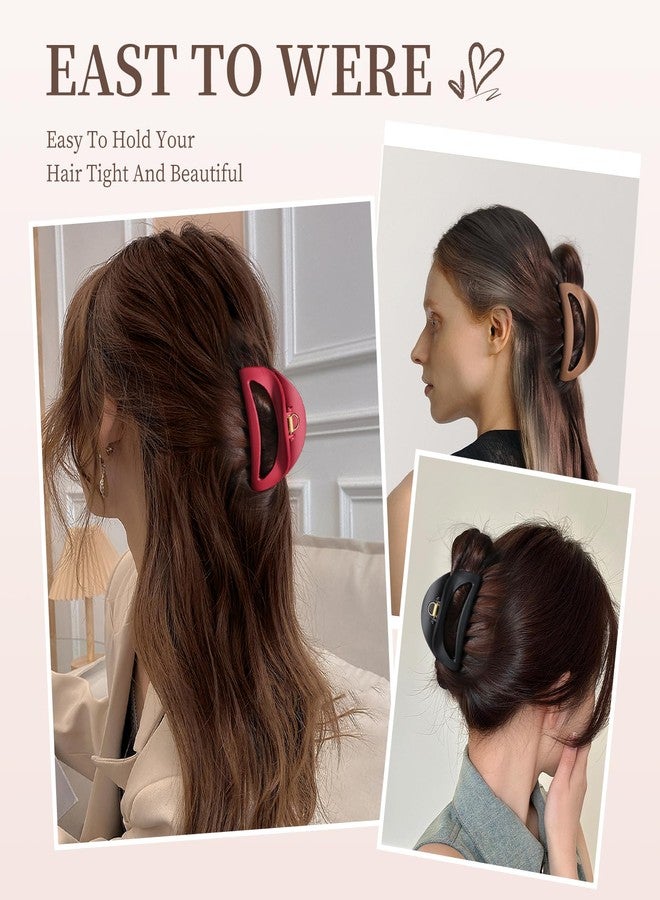 Amader 3 Pack Silicone Flexible Hair Claw Clips for Women, Cloud Soft Clips, Extra Large Claw Clips, Jumbo Claws clips for Thick Curly Hair, Unsnappable Flexible Non-slip Rectangle,Hair Accessories for Girls - Image 5